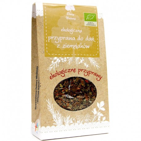 Condiment Bio pentru Cartofi 30g Dary Natury, amestec ierburi și mirodenii, ambalaj biodegradabil kraft.