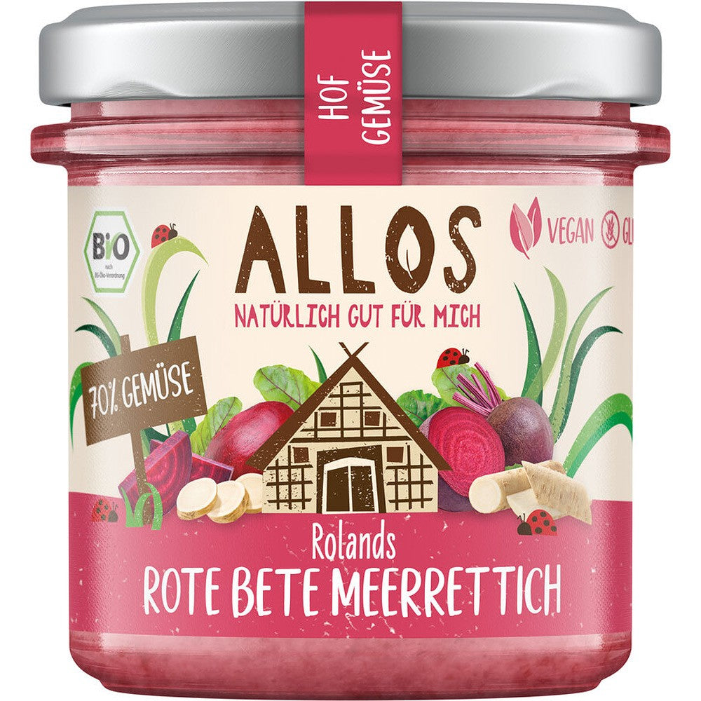Crema tartinabila de sfecla rosie si hrean fara gluten 135g Allos