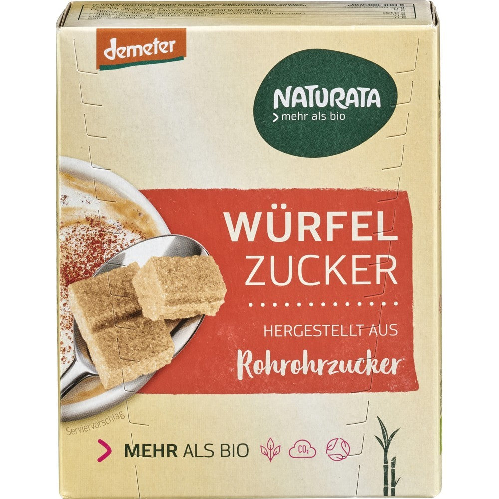 Cuburi de zahar din trestie bio 500g Naturata