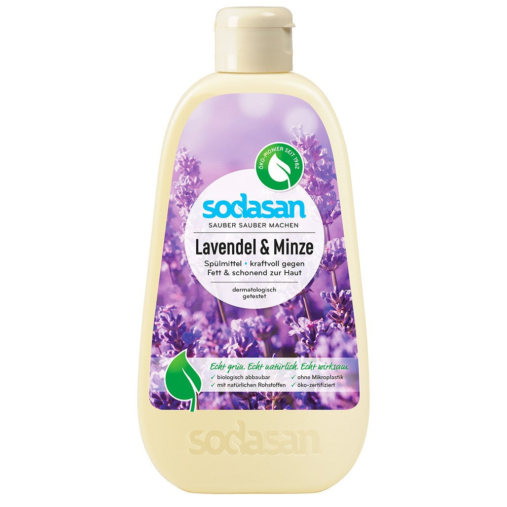 Detergent vase lichid bio lavanda si menta 500 ml Sodasan
