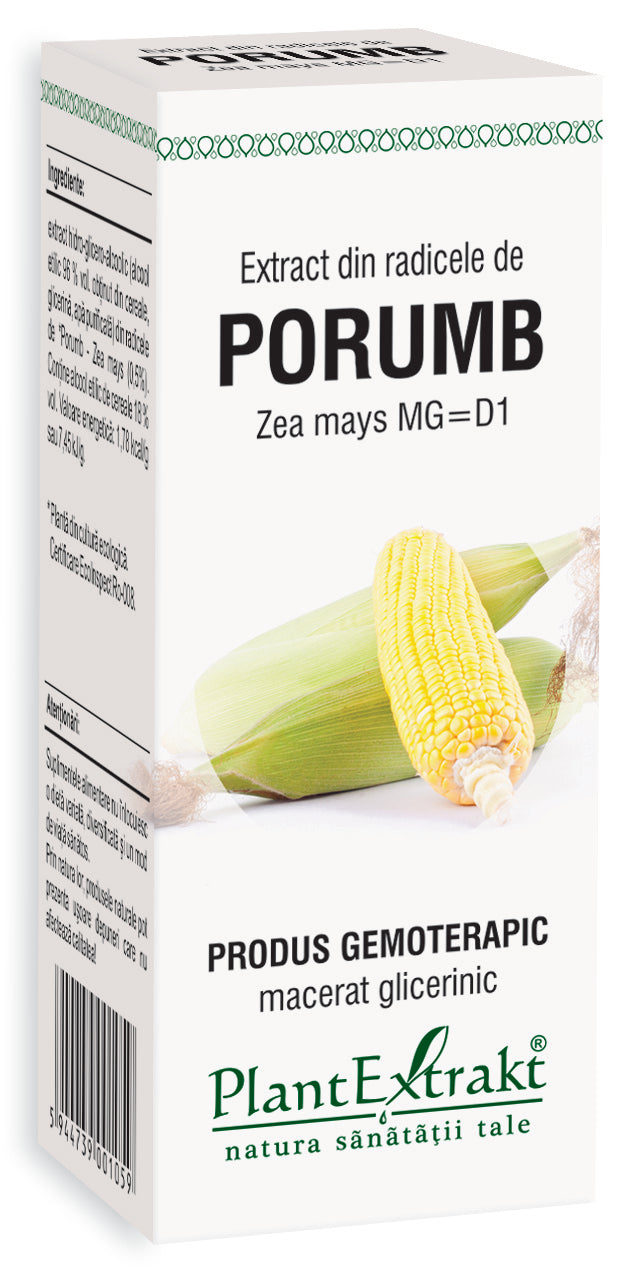 Extract din radicele de porumb PlantExtrakt 50ml, cutie albă cu imagine porumb