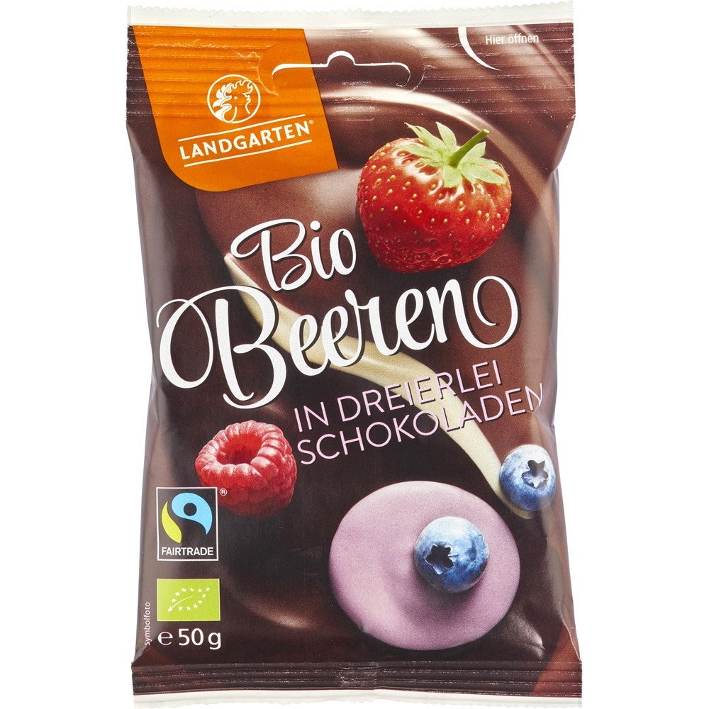 Fructe de padure bio liofilizate invelite in ciocolata 50g Landgarten