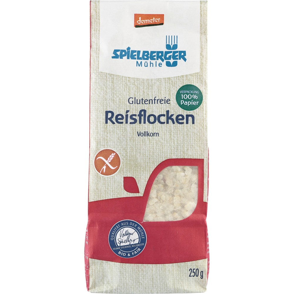 Fulgi de orez bio fara gluten Demeter 250g Spielberger