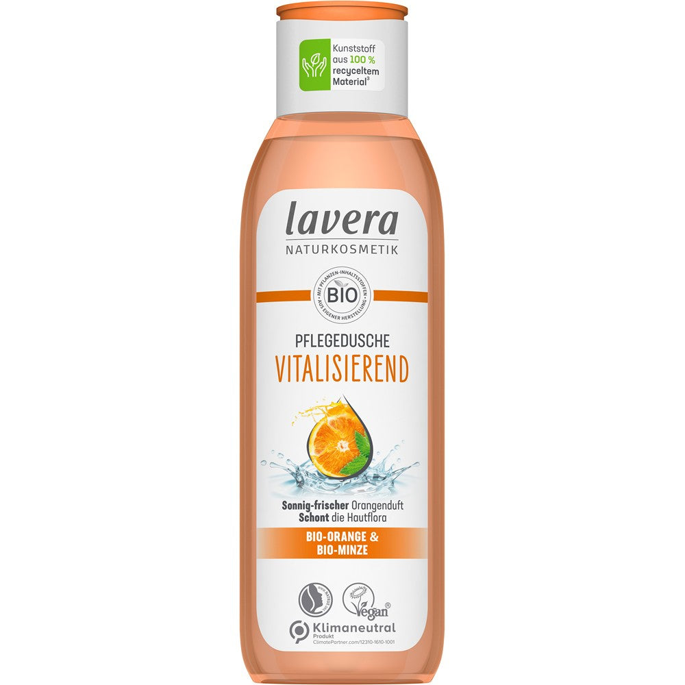 Gel de dus revitalizant cu portocala si menta bio 250ml Lavera