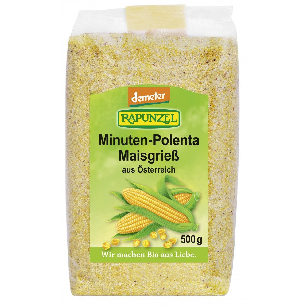 Gris de porumb pentru mămăligă instant 500g, Rapunzel, porumb bio.