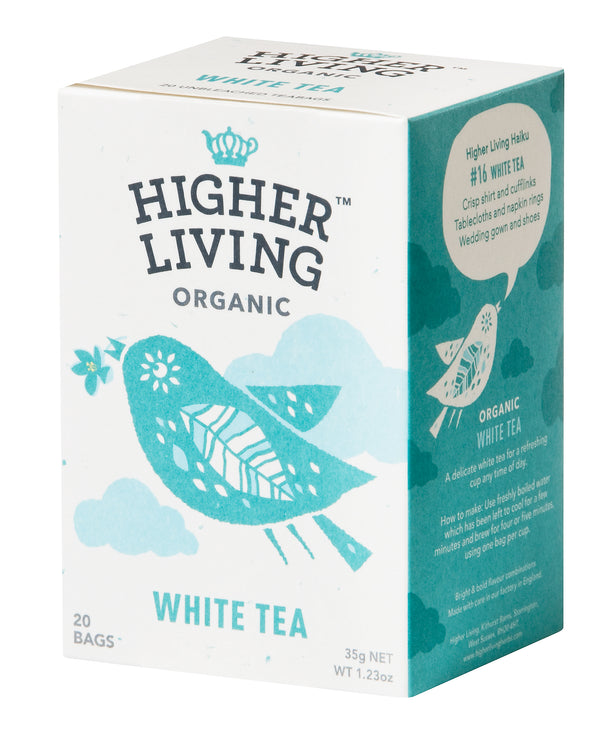  Ceai alb, eco, 20 plicuri, Higher Living                                                            