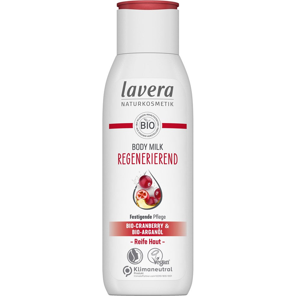 Lapte de corp regenerant cu merisor si ulei de argan bio 200ml Lavera