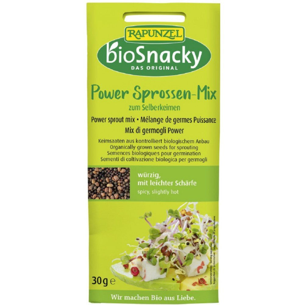 Mix de seminte bio Power pentru germinat 30g BioSnacky Rapunzel