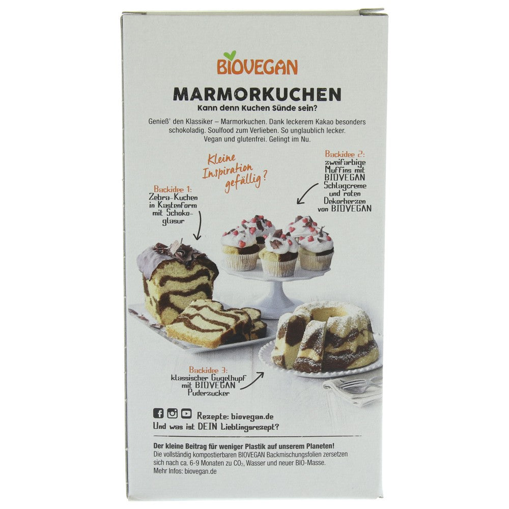 Mix pentru chec marmorat fara gluten, 380g, biovegan