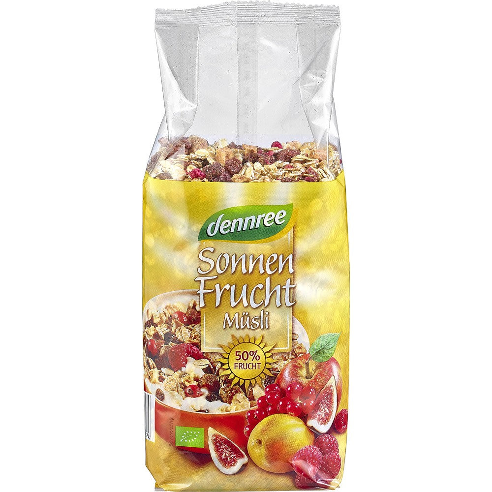 Musli bio cu 50% continut de fructe 500g Dennree
