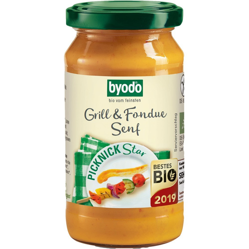 Mustar bio fara gluten gratar si fondue 200ml Byodo