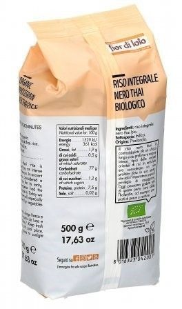 Orez negru thai integral bio, 500g, fior di loto