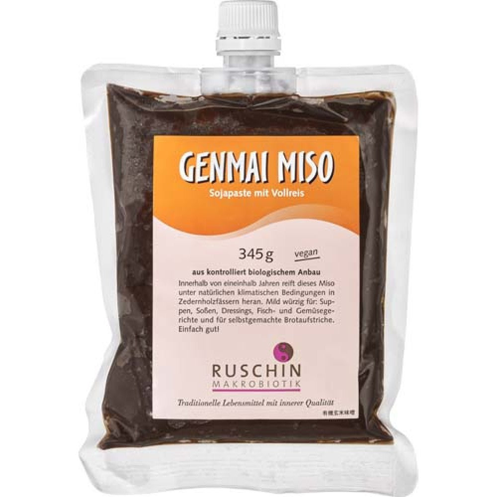 Genmai miso de orez brun nepasteurizat, 345g, ruschin