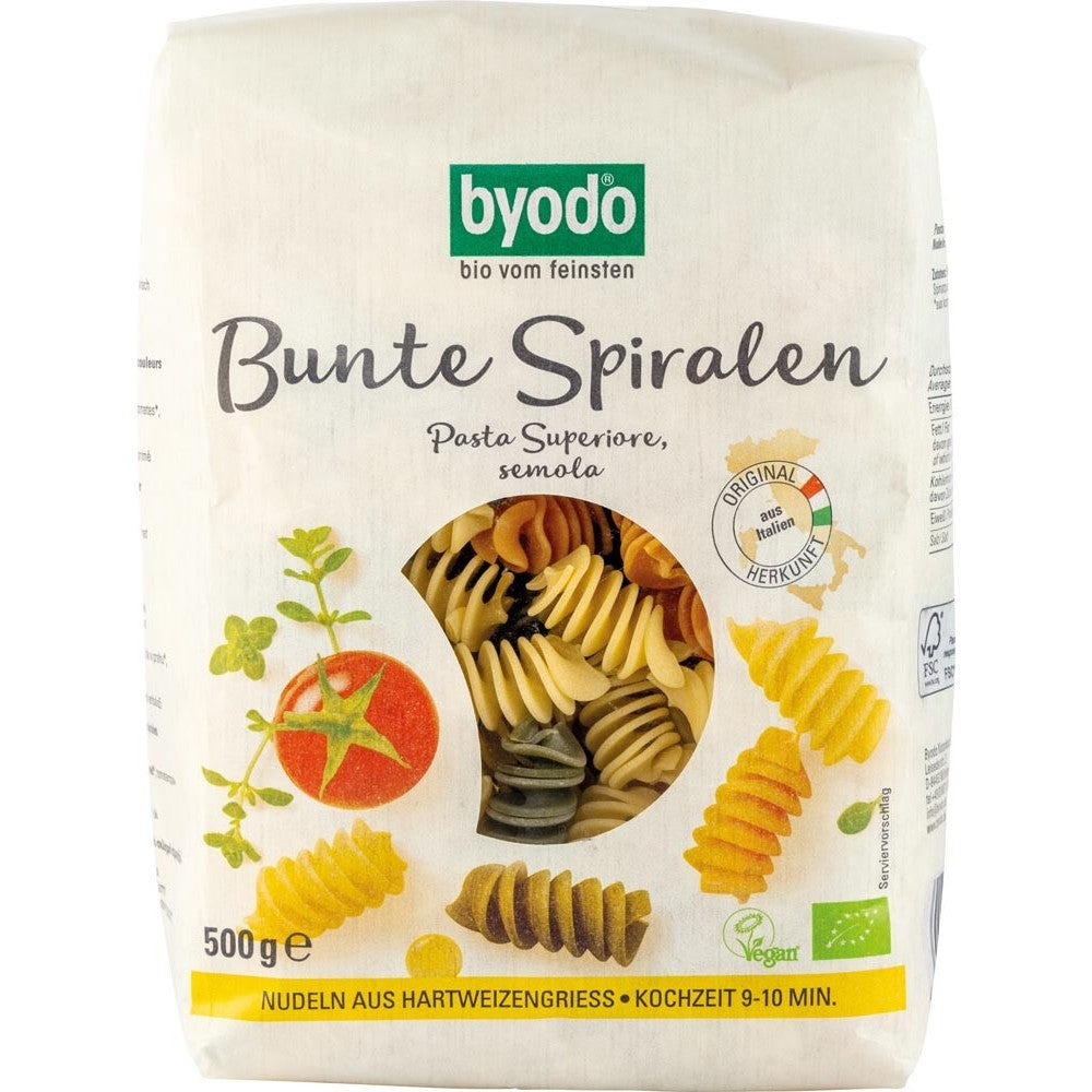 Paste spirale colorate 500g Byodo