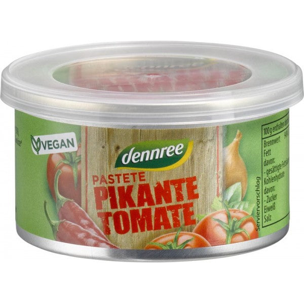 Pate bio picant cu tomate, 125g, dennree