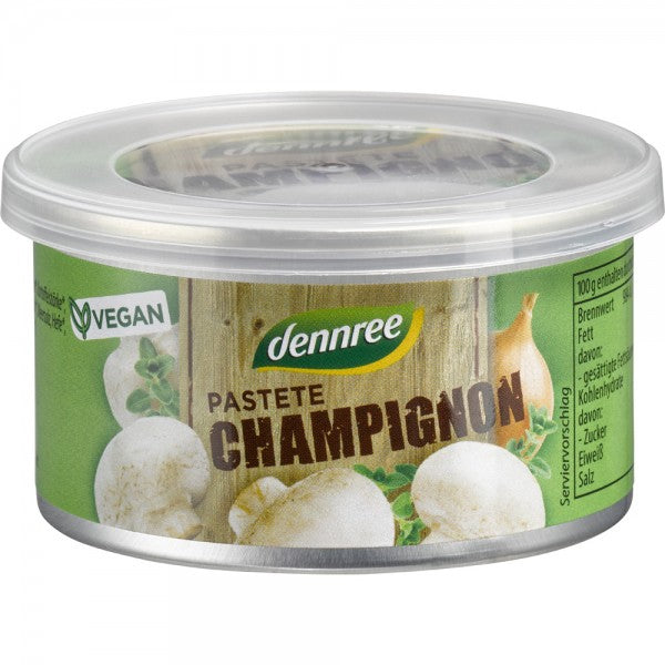 Pate cu ciuperci champignon, 125g, dennree