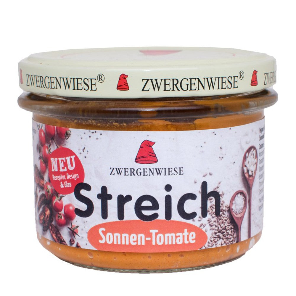 Crema tartinabila bio vegetala cu rosii si seminte de floarea soarelui, 180 g zwergenwiese