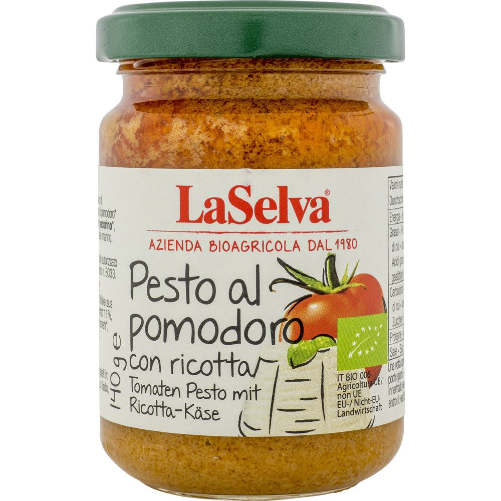 Pesto rosso cu ricotta bio 140g LaSelva