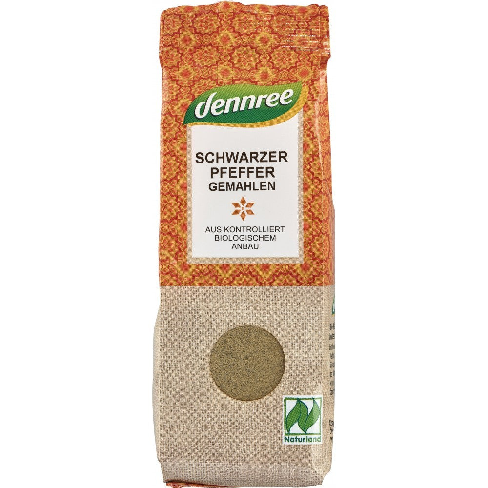 Piper negru macinat 65g Dennree