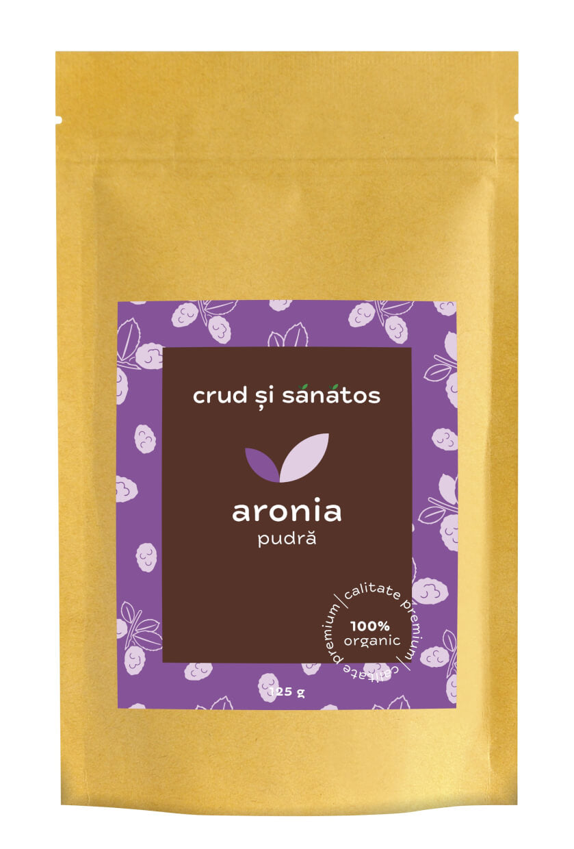 Aronia pudra, bio, 125g, crud si sanatos