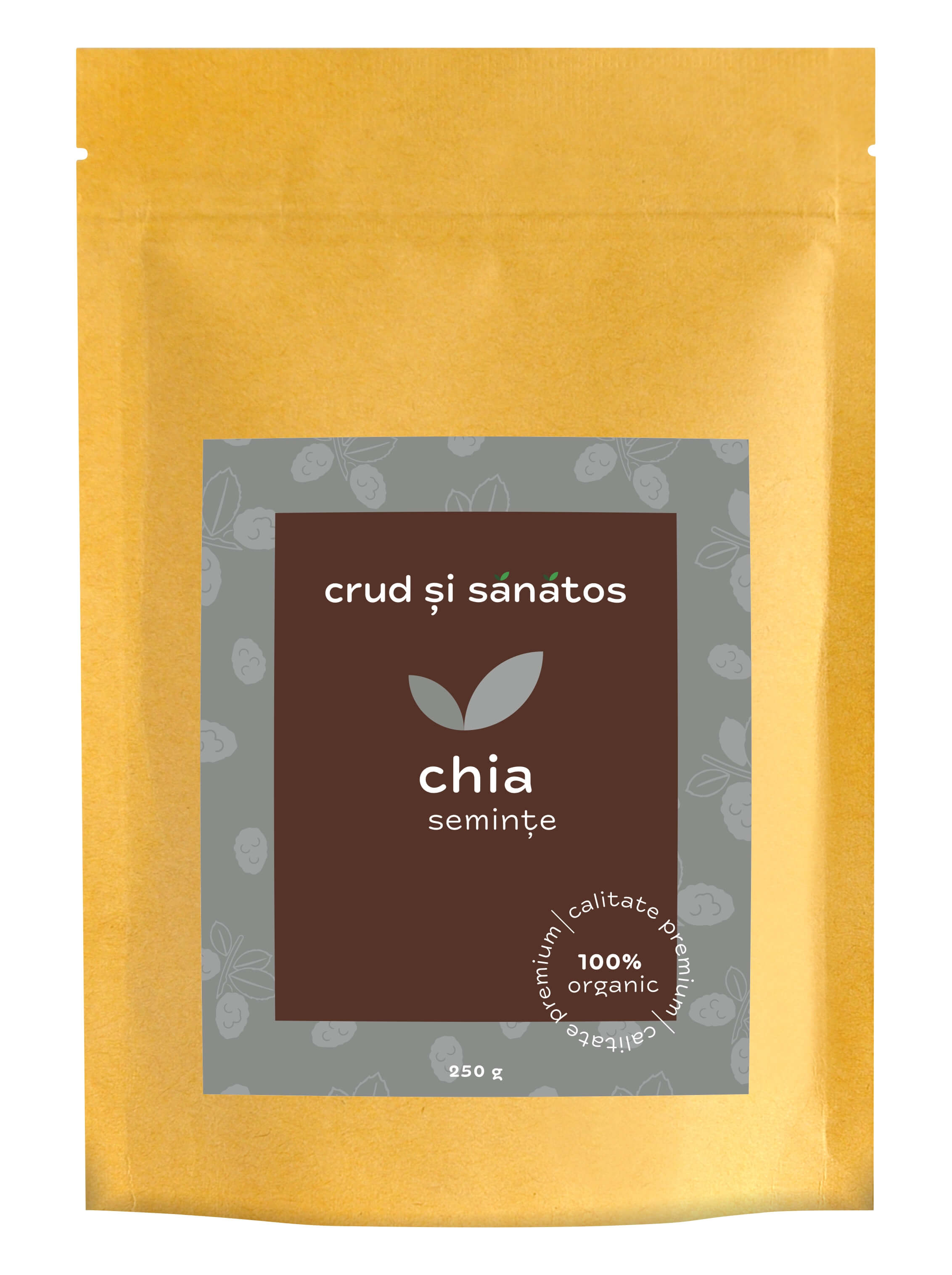 Chia seminte pure, bio, 250g, crud si sanatos