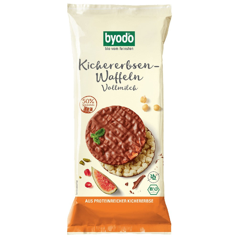 Rondele bio din naut cu ciocolata cu lapte fara gluten 65g Byodo
