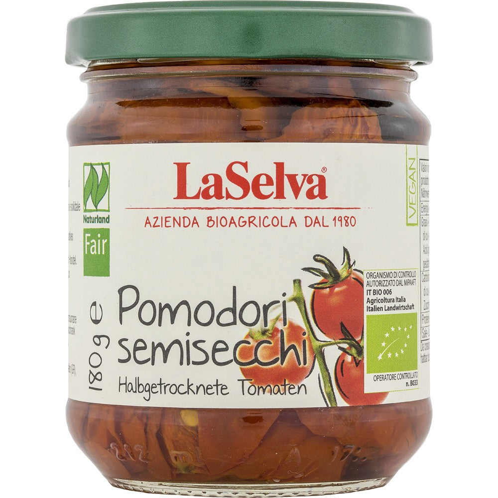 Rosii semiuscate in ulei de masline extravirgin bio 180g LaSelva