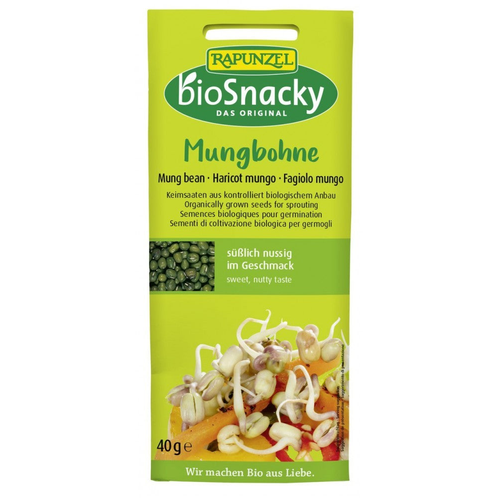 Seminte de fasole mung pentru germinat 40g BioSnacky Rapunzel