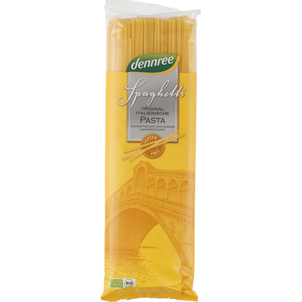 Spaghetti din porumb si orez fara gluten 500g Dennree