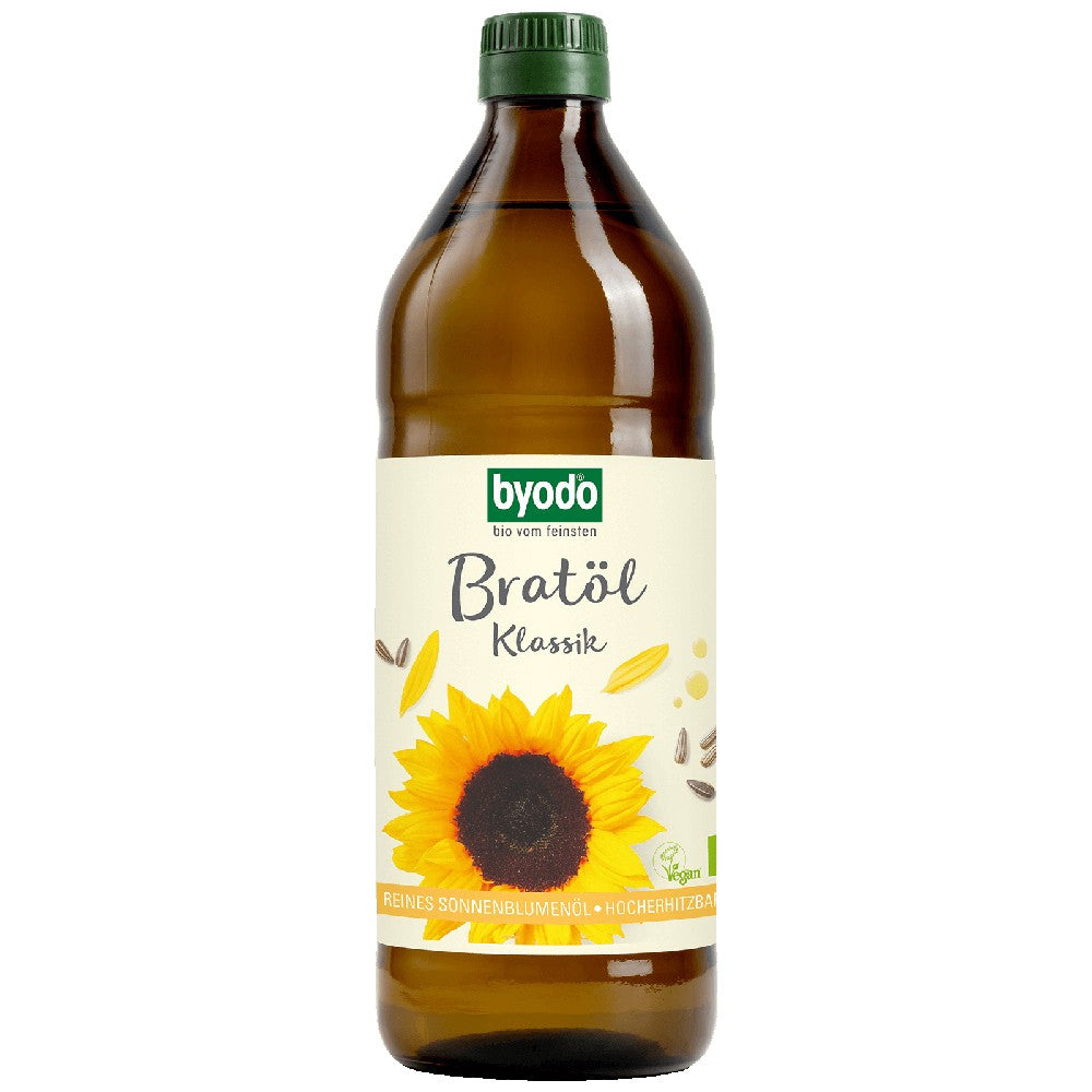 Ulei bio din floarea soarelui pentru prajit 750ml Byodo