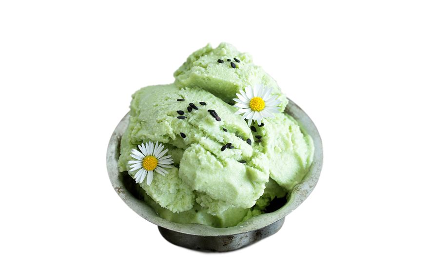 Înghețată cu castravete și wasabi