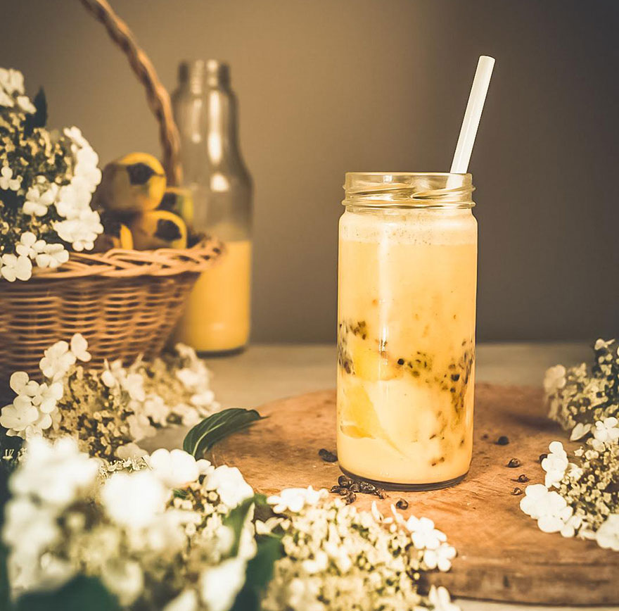 Smoothie cu banane și pudră de maca