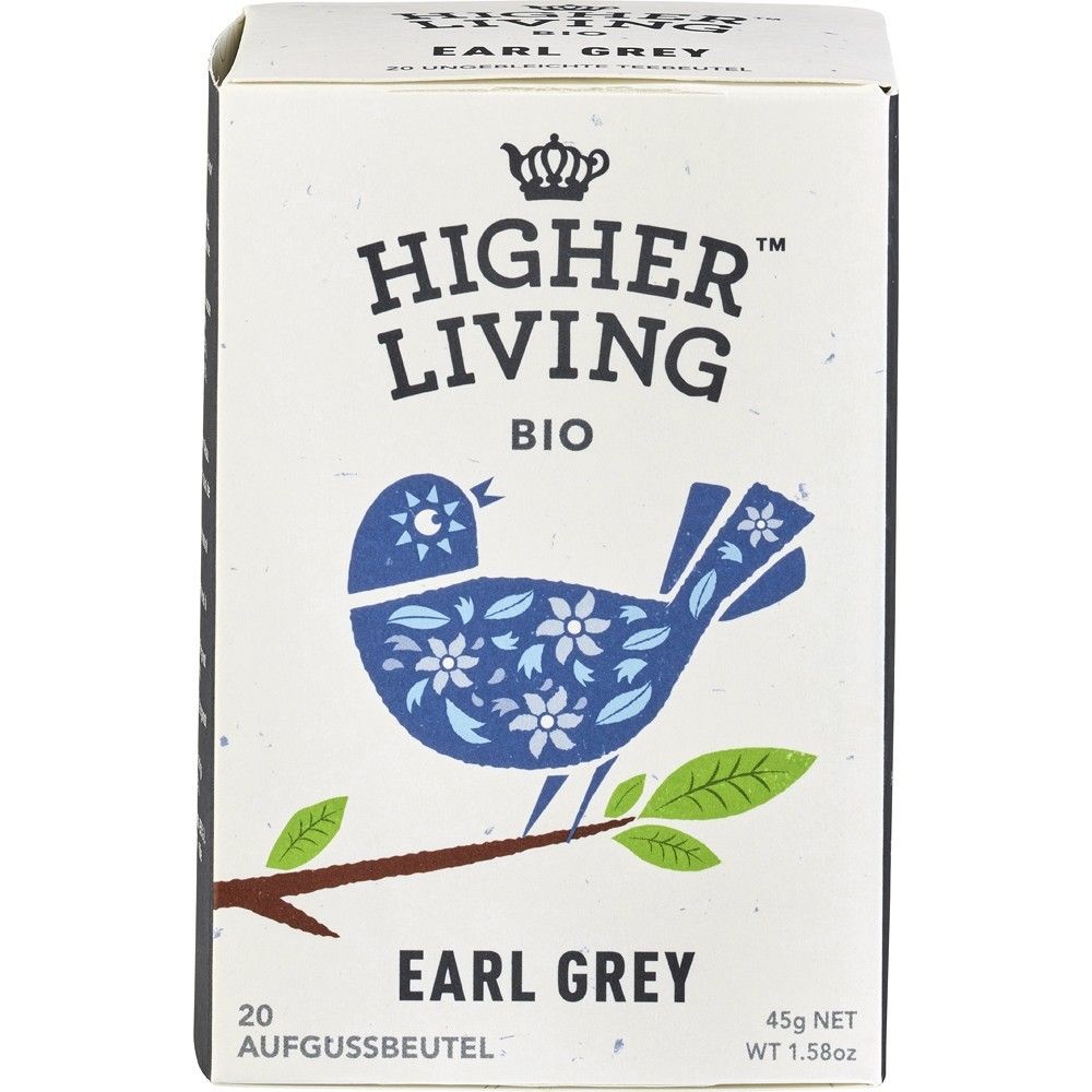 Ceai EARL GREY eco, 20 plicuri, Higher Living
