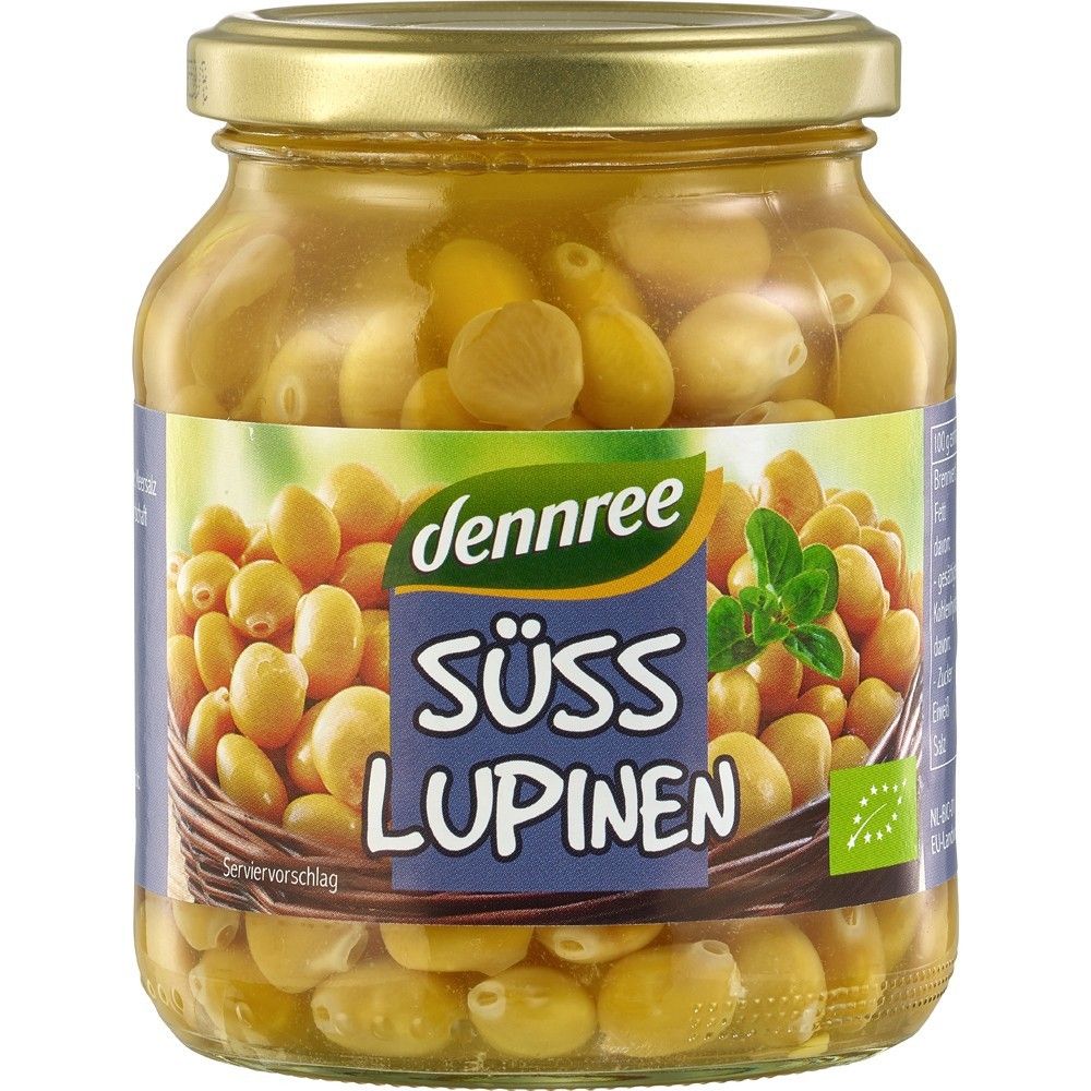 Boabe de lupin dulce, 340g, bio,  Dennree
