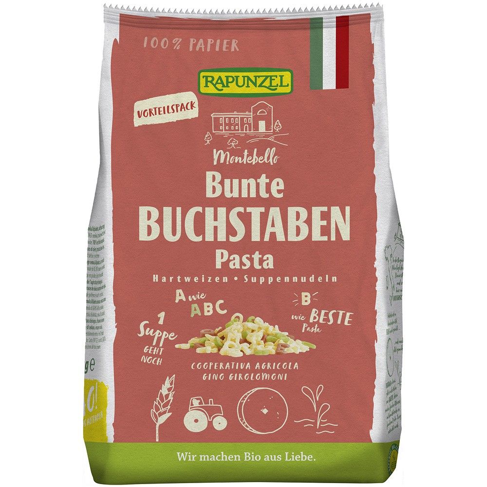 Fidea supa litere colorate bio 500g Rapunzel