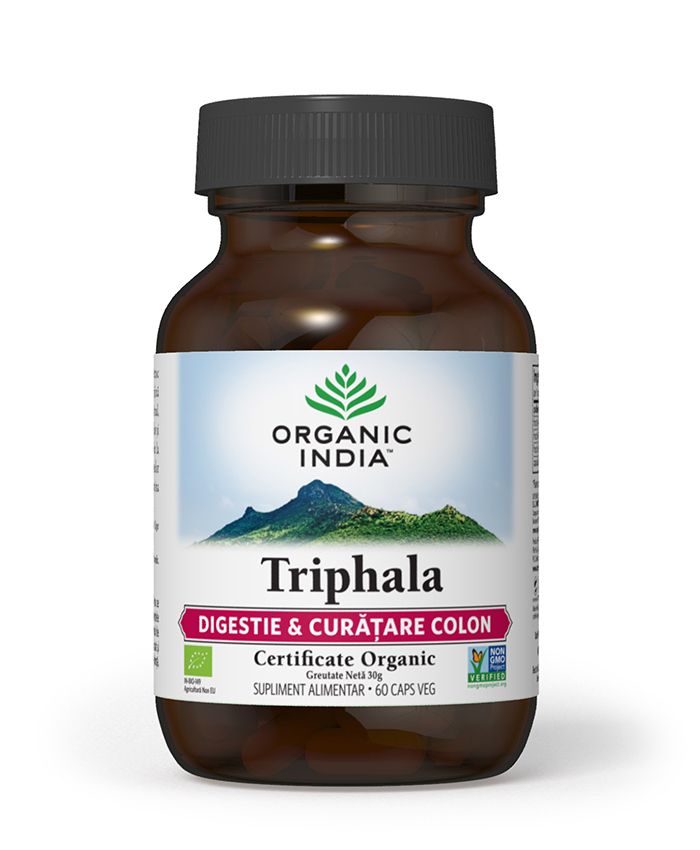 Triphala - Digestie & Curatare Colon, 60 capsule vegetale, organic india 1