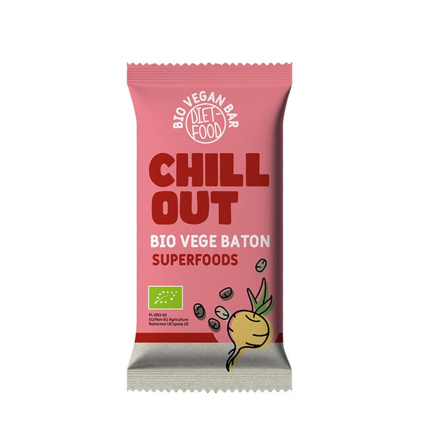  CHILL OUT - Baton vegan bio cu superalimente 35g, Diet Food