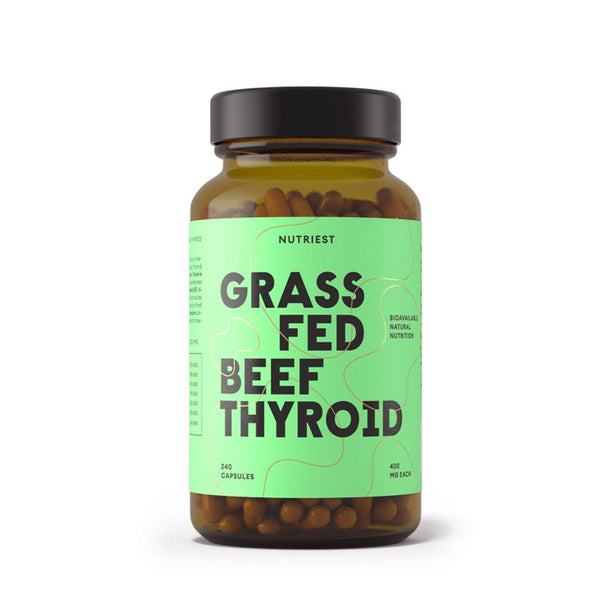  Grass fed Beef THYROID  supliment alimentar 240cps, NUTRIEST