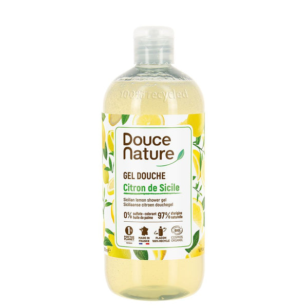  Gel de dus Bio cu lămâie de Sicilia 500ml,  Douce Nature