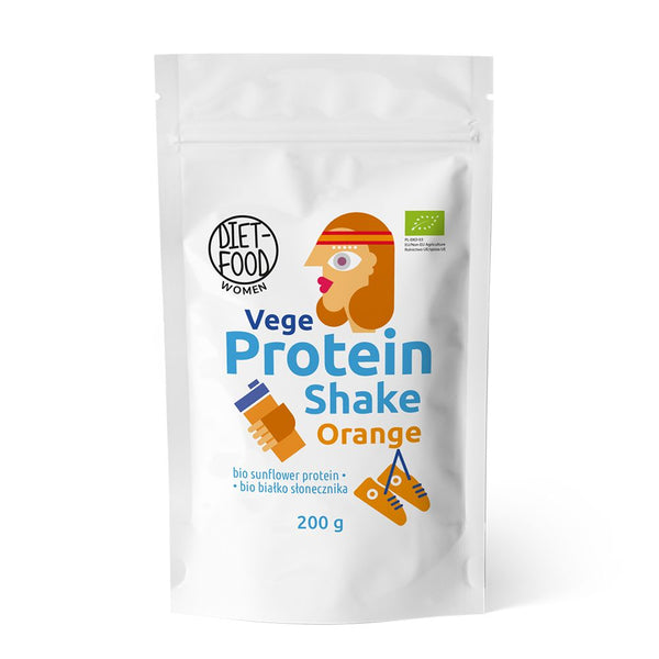  Shake proteic vegan cu aroma de portocale 200g,  Diet-Food