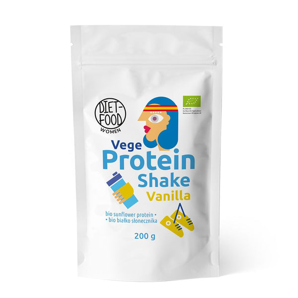  Shake proteic vegan cu aroma de vanilie 200g,  Diet-Food