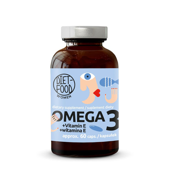  Omega 3 + Vitamina E - supliment alimentar 60 cps,  Diet Food