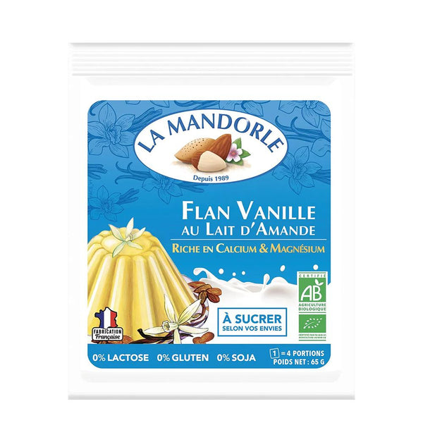  Budinca vanilie cu lapte de migdale 65g, BIO, La Mandorle