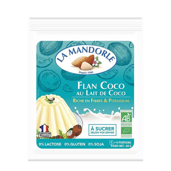  Budinca cocos cu lapte de cocos 65g, BIO,La Mandorle