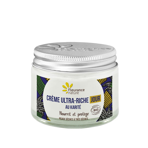  KARITÉ Cremă de zi nutritivă cu unt de shea 50ml, BIO, Fleurance Nature