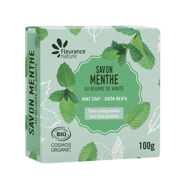  Săpun cu unt de shea și parfum de menta 100g, BIO,Fleurance Nature