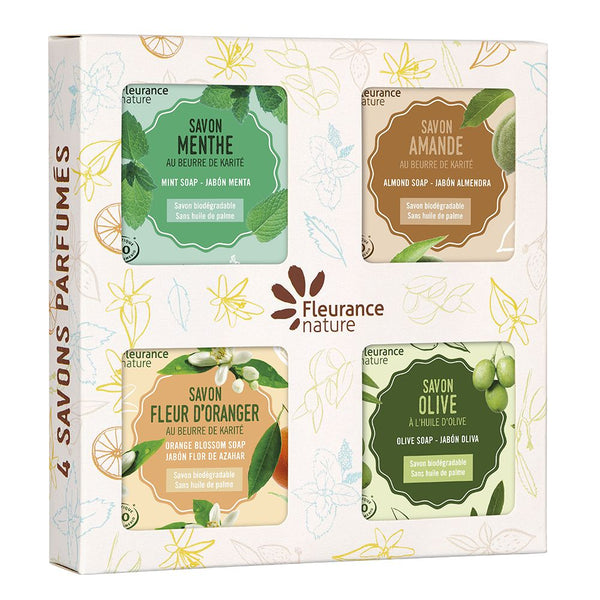  Set 4 sapunuri cu unt de shea 4x100g, BIO Fleurance Nature