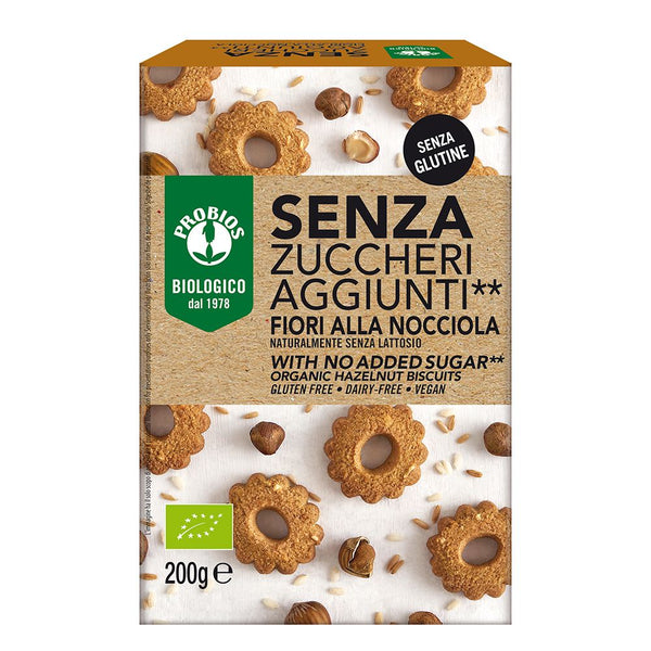  Biscuiti fara zahar, fara gluten cu alune bio, 200g, Probios