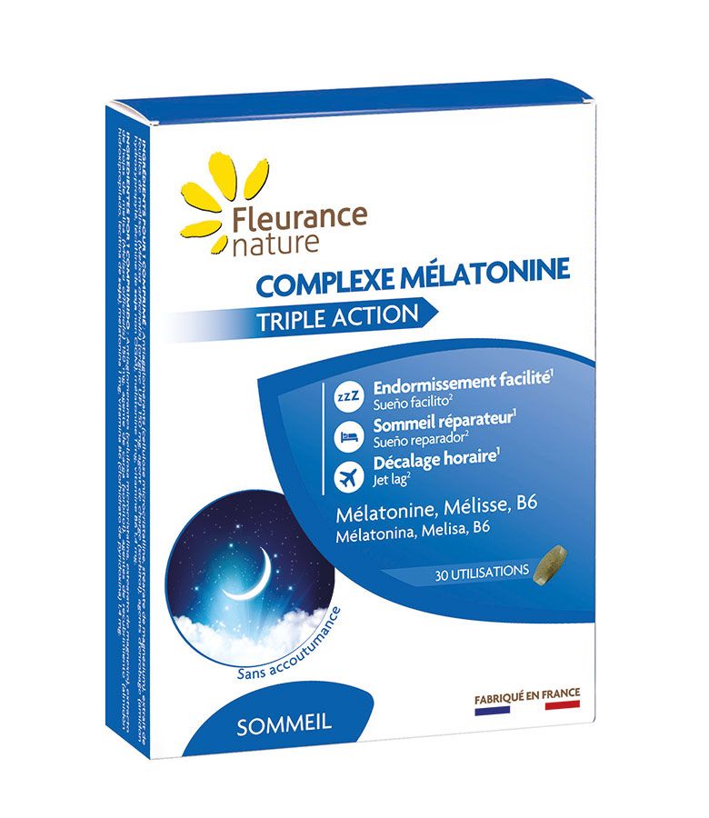 Complex MELATONINA - Supliment alimentar 30 comprimate,  Fleurance Nature 1