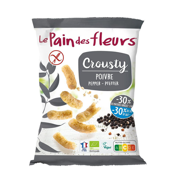  Crousty - Pufuleti cu hrisca cu piper - fara gluten 75g, BIO,  Le pain des Fleurs